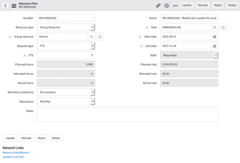 Resource Planning with ServiceNow® Resource Management | Infocenter