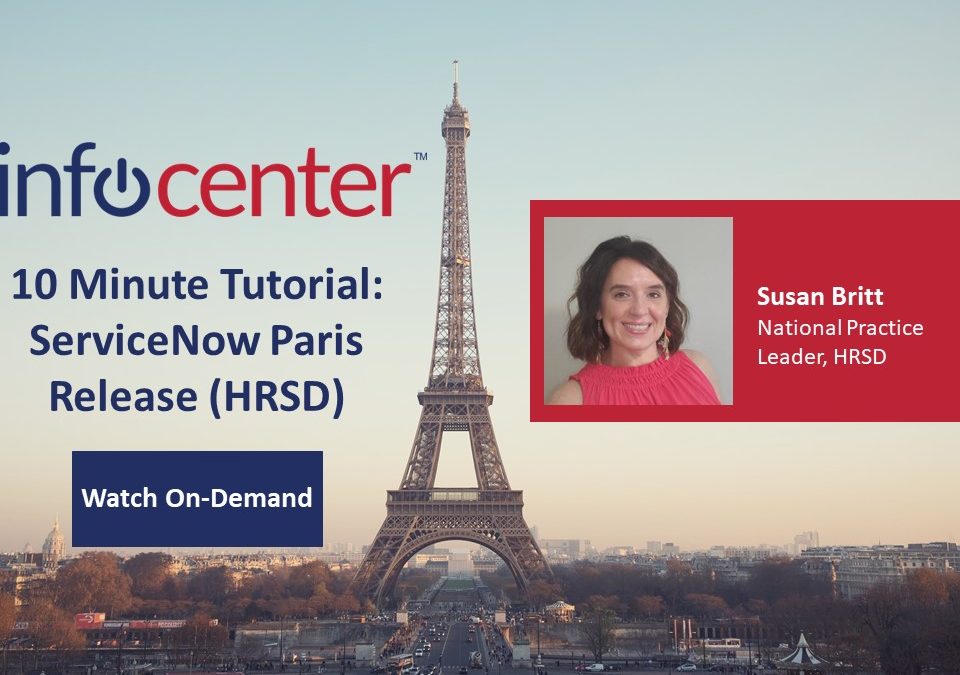 10 Minute Tutorial: ServiceNow Paris Release (HRSD)